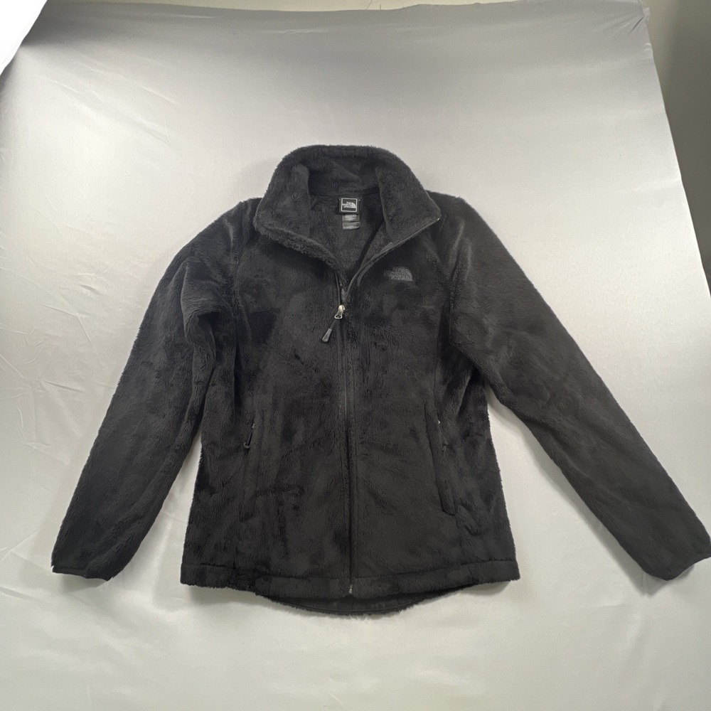 North Face Full Zip Soft Fleece Sherpa Jacket Black Women's Small Black